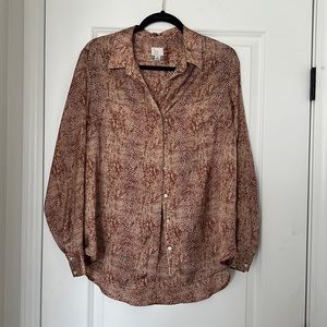 Womens Satin Effect Blouse